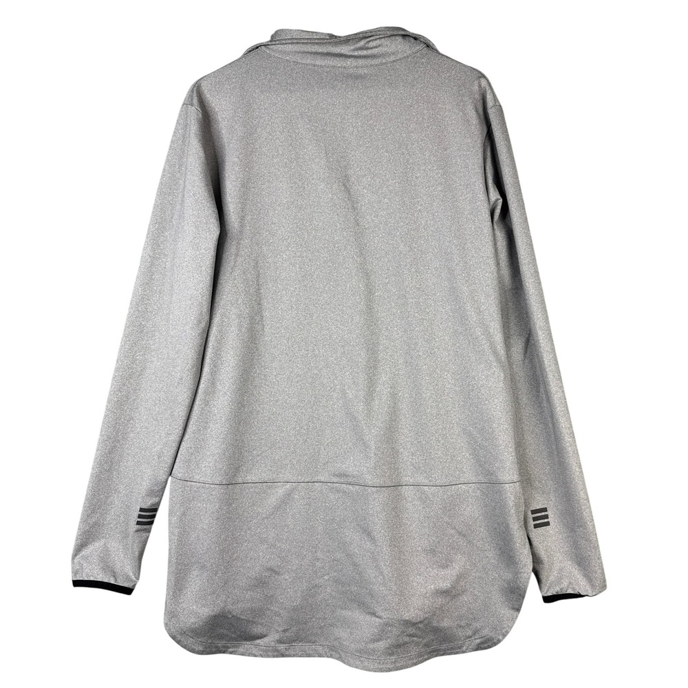Veil Spark Gray 1/4 Zip Pullover Long Sleeve Athletic Shirt Large 100XL Heart - Picture 2 of 8